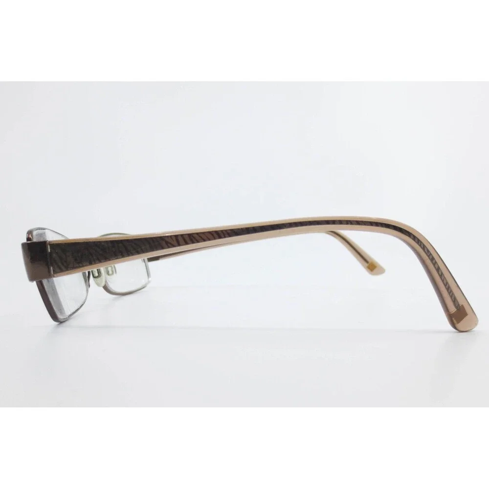 Anne Klein AK5004 Mocha Rectangular Metal Eyeglasses Frames 52-15-135 208
